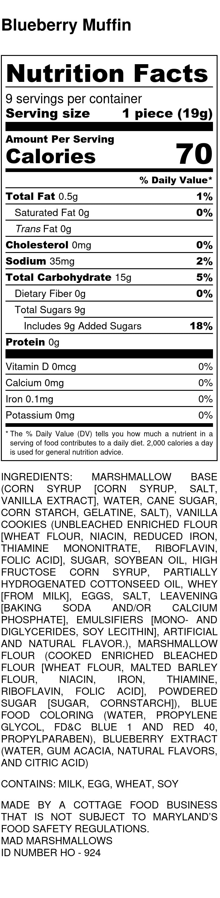 Blueberry Muffin (Box of 9)